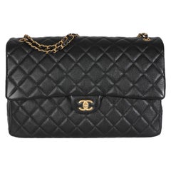 Chanel Black Quilted Calfskin Airline XXL Travel Flap Bag