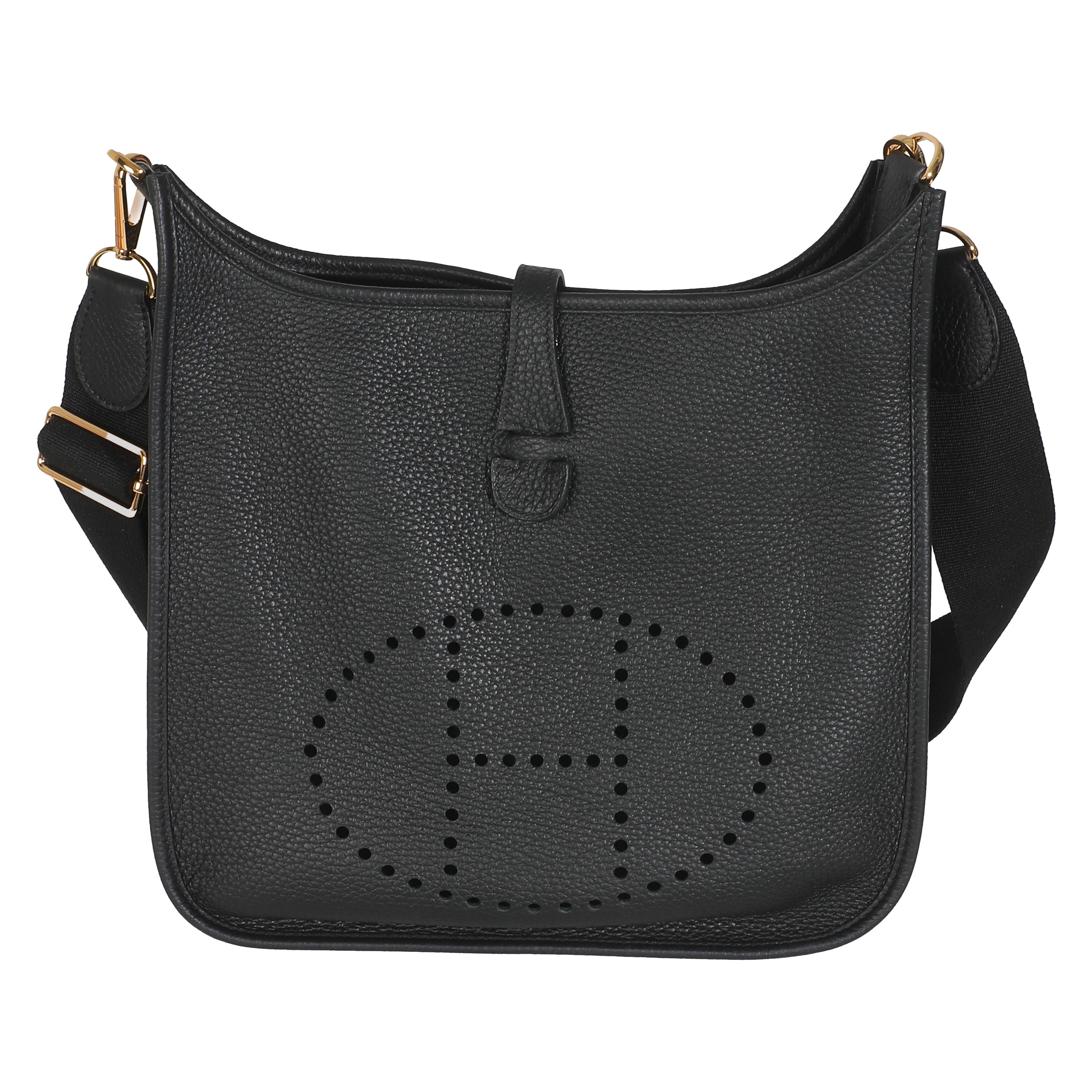 Hermès Schwarz Clemence Evelyne III 29 GHW im Angebot
