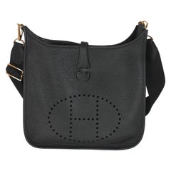 Hermès Black Clemence Evelyne III 29 GHW
