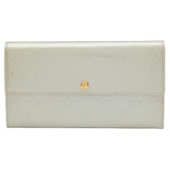 Louis Vuitton Silver Monogram Vernis Sarah Wallet