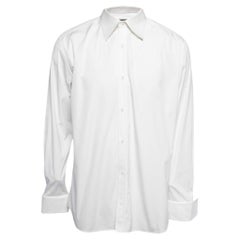 Gucci - Camicia con bottoni in cotone bianco 3XL