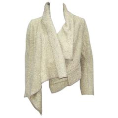 Sculptural C.1990 Comme des Garcons Asymmetrical Gold Cropped Jacket 10