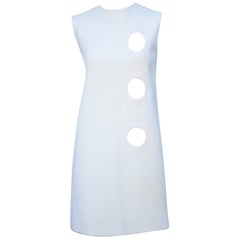 Space Age 1960's Pierre Cardin Mod A-Line Dress Featuring Cut Out Design