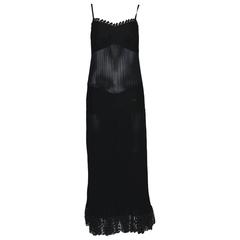 Timeless Chanel Black Maxi Dress with Bolero Cardigan 3