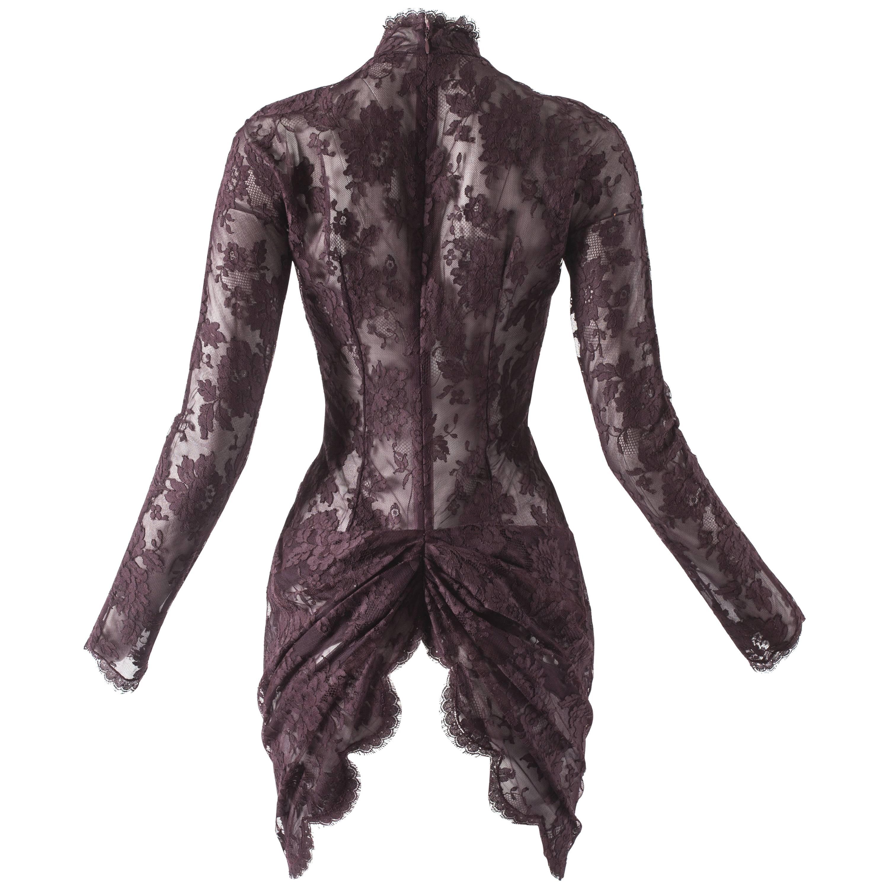Givenchy by John Galliano Haute Couture Autumn-Winter 1996 lace mini dress