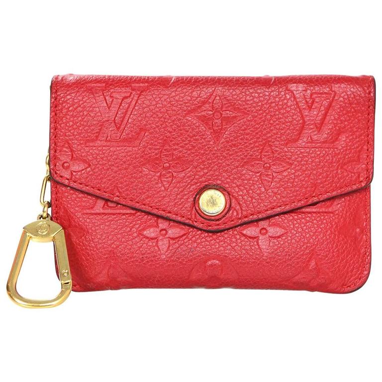 Louis Vuitton Cherry Red Empreinte Key Pouch with Box For Sale at 1stDibs  louis  vuitton empreinte key pouch, louis vuitton red key pouch, louis vuitton key  pouch red
