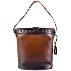 Rare Gucci Tom Ford limited edition wood and leather basket bag, 2000s 11