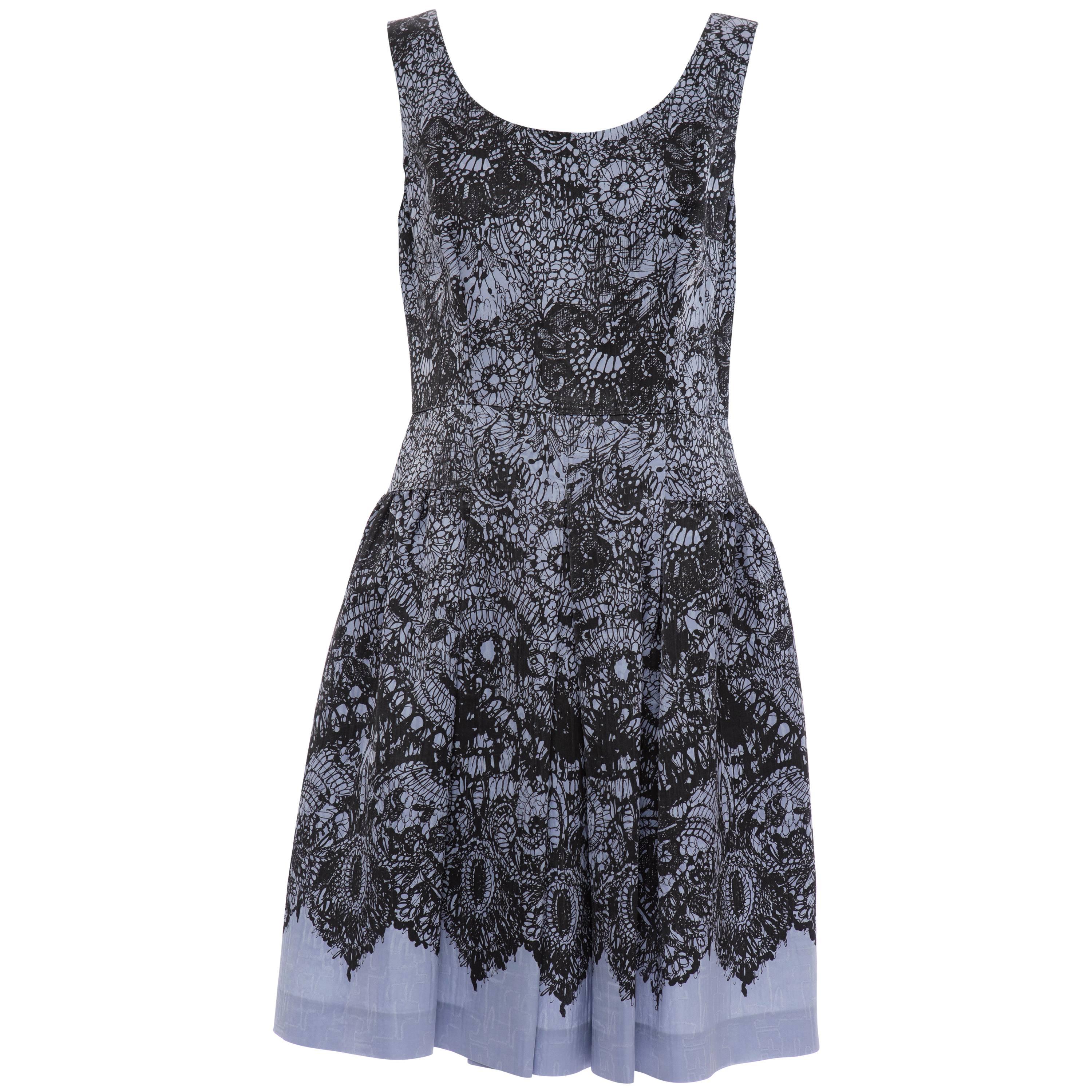 Prada Printed Viscose Silk Nylon Sleeveless Dress, Circa 2011 For Sale