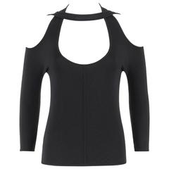 ALEXANDER McQUEEN S/S 2002 "Dance of the Twisted Bull" Black Cold Shoulder Top 9