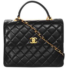 Chanel Black Lambskin Quilted Large Trendy CC Flap Bag rt. $7, 000