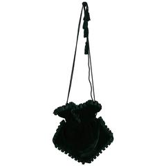 Yves Saint Laurent Vintage Black Velvet Evening Bag