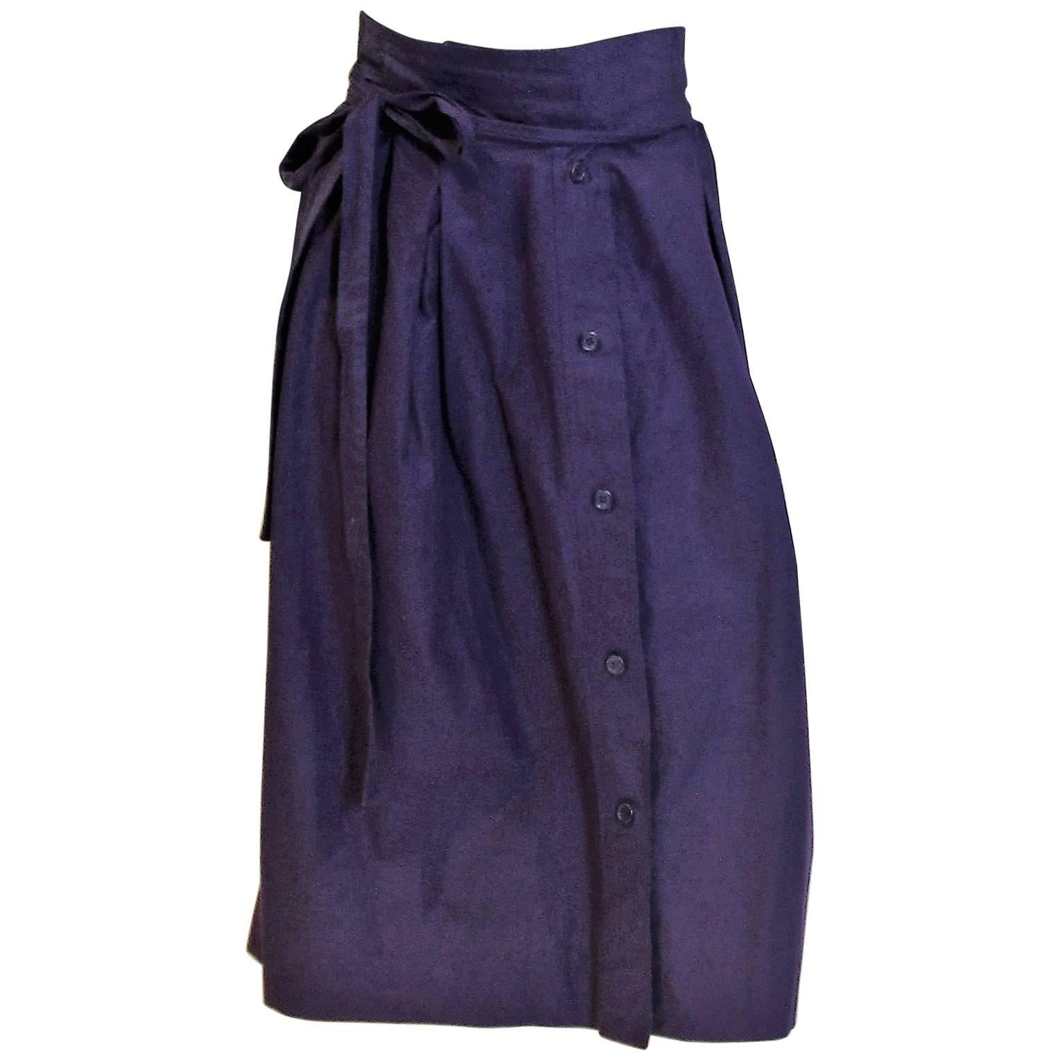 Yves Saint Laurent Rive Gauche Purple Skirt