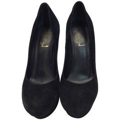 Yves Saint Laurent Suede Platform Pumps 8
