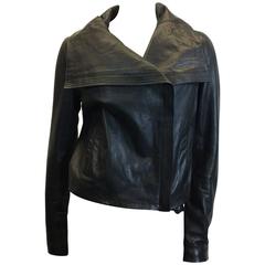 Vince Black Leather Moto Jacket
