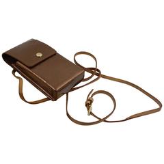 Louis Vuitton Bronze patented Leather Case with Crossbody Strap