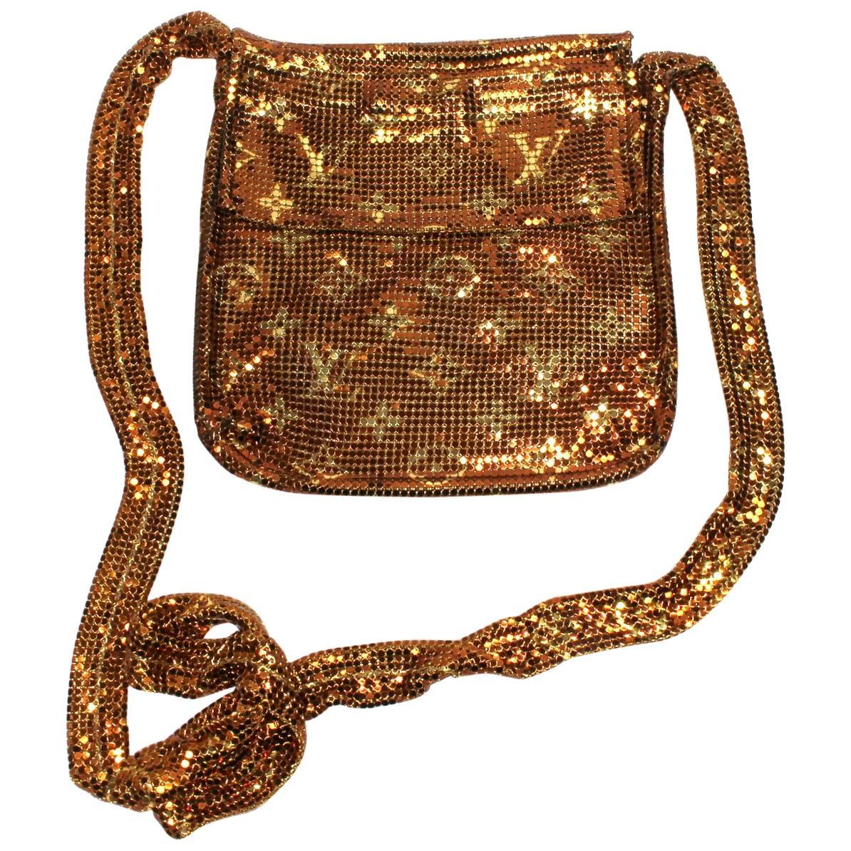 Louis Vuitton Metallic Mesh Monogram Frances Messenger Bag For Sale