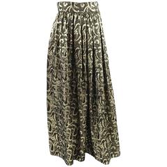 Dolce & Gabbana Gold and Bronze Silk Brocade Maxi Skirt - S 8