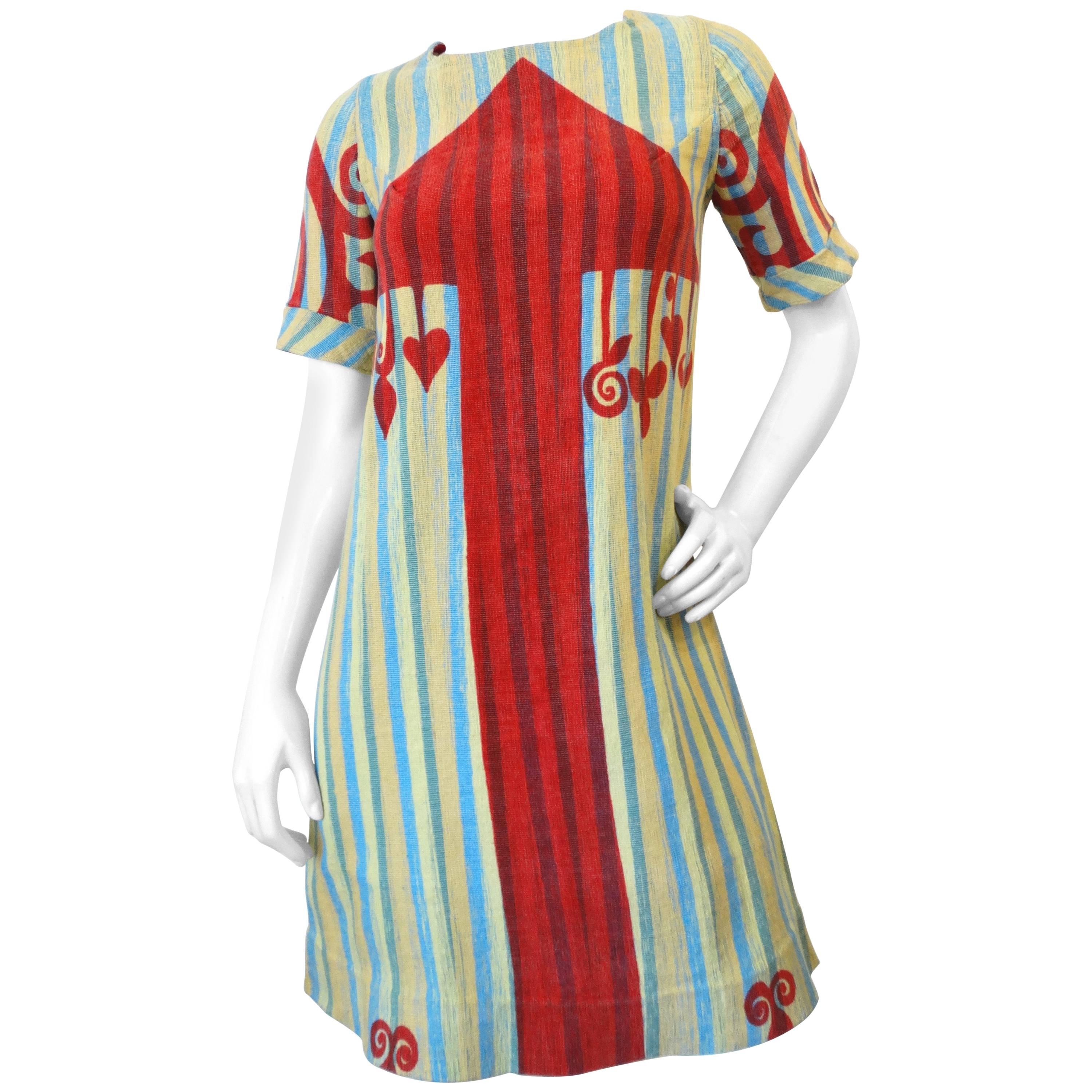 1970s Rikma Arrow Print Mini Dress For Sale