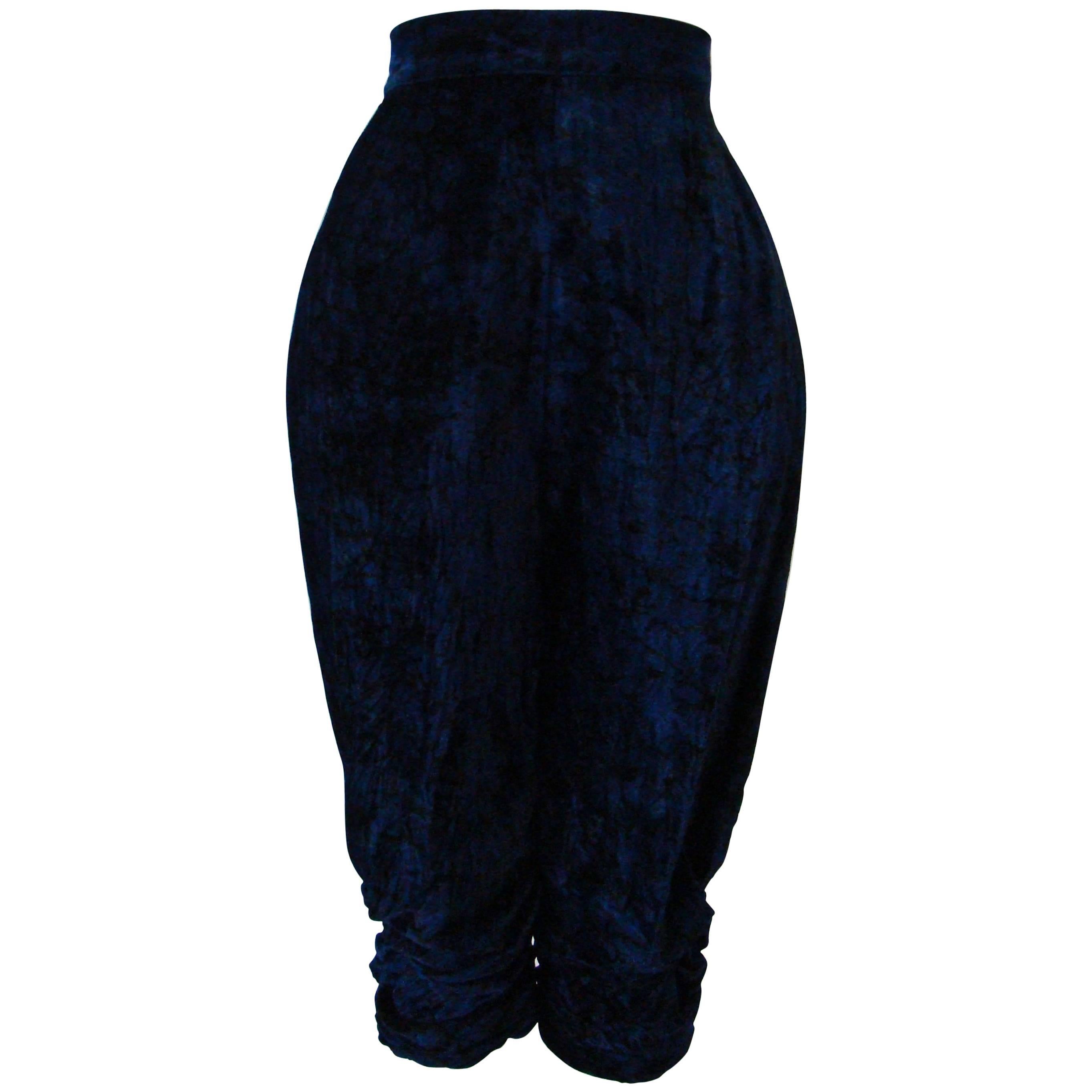 Gianni Versace Crushed Velour Knickerbockers Fall 1988 For Sale