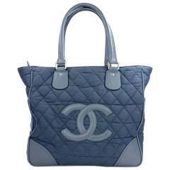 2000s Chanel Grey Quilted Tote 