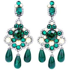 Larry Vrba Huge Chandelier Earrings