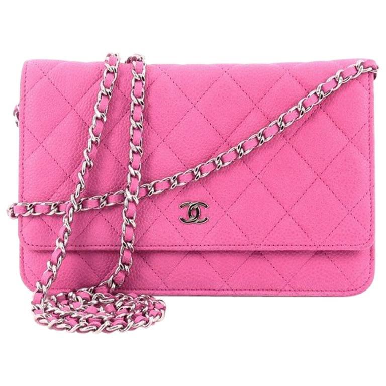 Chanel Wallet on Chain Quilted Matte Caviar