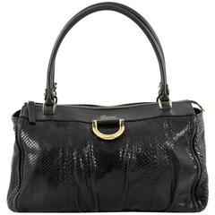 Gucci D Gold Tote Python Medium 7