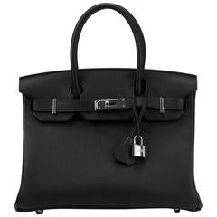 Hermes Birkin 30  Togo Leather 89 Black Color PHW 2017