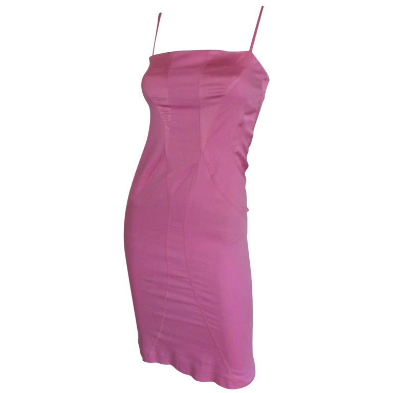 Thierry Mugler Pink Dress For Sale at 1stDibs | pink mugler dress, mugler  dress pink, pink de thierry
