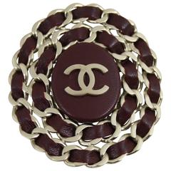 Chanel Leather and steel Brooch 11