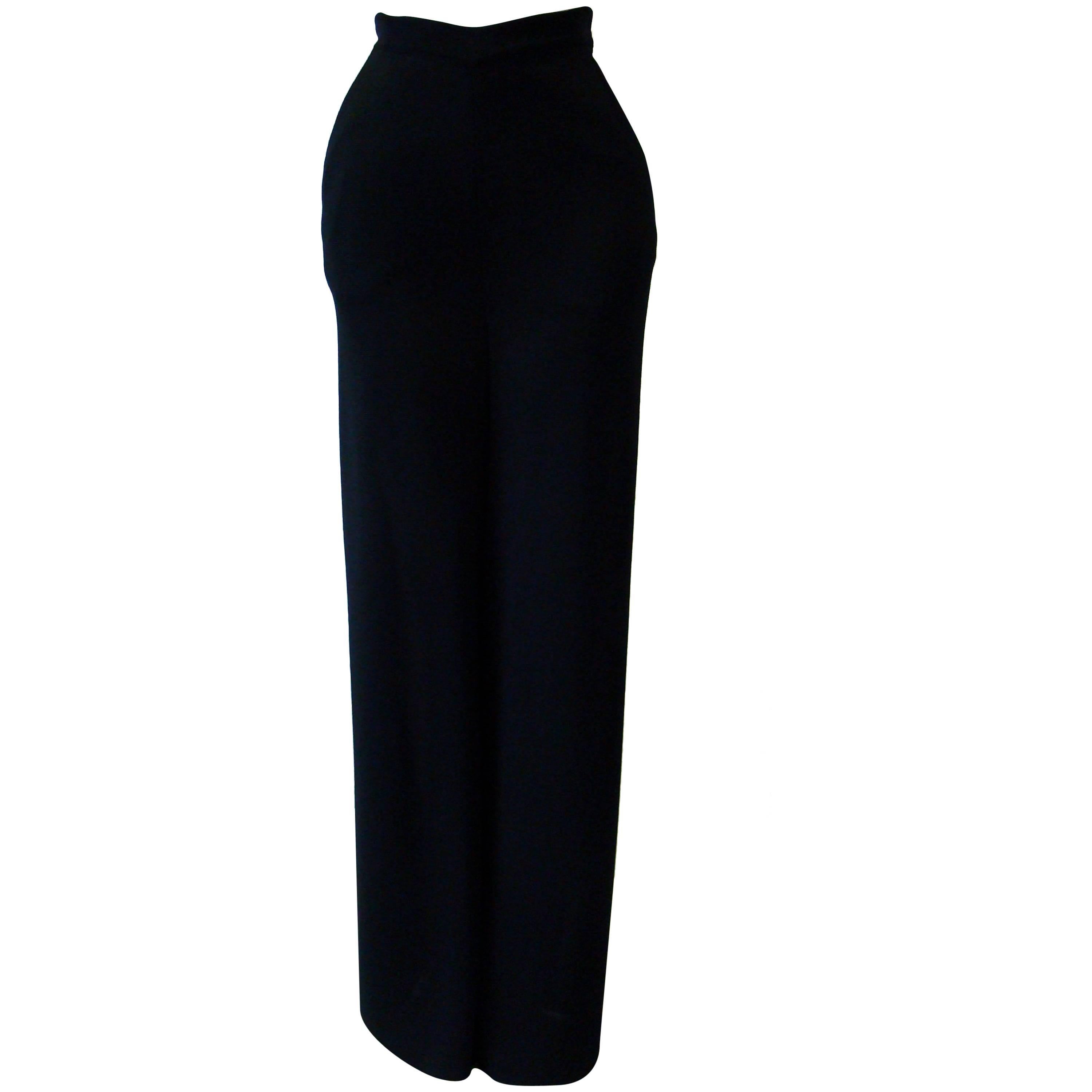 Gianfranco Ferre Navy Blue Knitted Pants For Sale