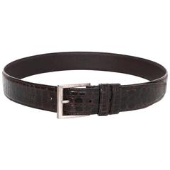 Prada Brown Crocodile Belt sz 75 2