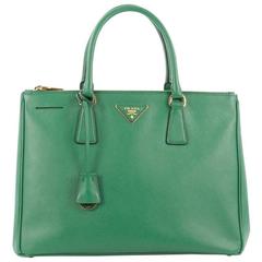 Prada Double Zip Lux Tote Saffiano Leather Medium