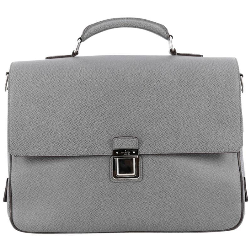 Louis Vuitton Vassili Handbag Taiga Leather GM