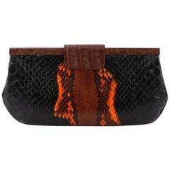 Nancy Gonzalez Frame Clutch Python Medium 7