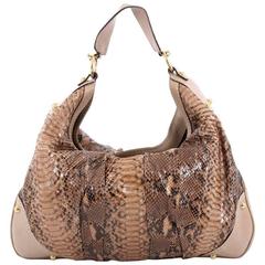 Gucci Jockey Hobo Python Large