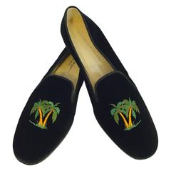 Used Men's Stubbs & Wootton New Velvet "Cocos" Slippers in Hard to Find Sz 14 