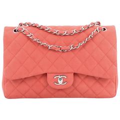 Chanel Classic Double Flap Bag Quilted Matte Caviar Jumbo
