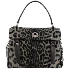 Saint Laurent Muse Two Handbag Leopard Print Pony Hair Medium