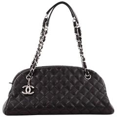 Chanel Just Mademoiselle Handbag Quilted Caviar Medium Chanel Just Mademoiselle Handbag Quilted Caviar Medium