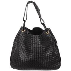 BOTTEGA VENETA Black INTRECCIATO Woven Leather TOTE DUETTE Bag