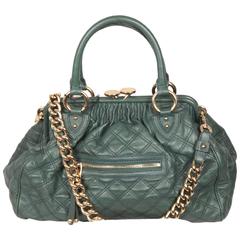 MARC JACOBS Green QUILTED Leather STAM DOCTOR BAG