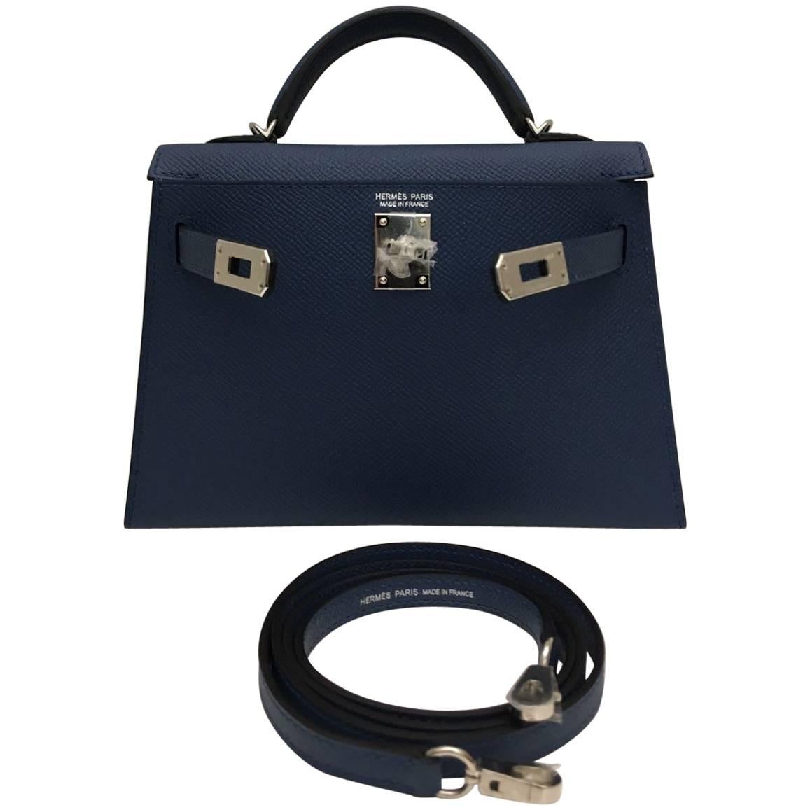 BRAND NEW Kelly 20 Blue Agate Epsom PHW For Sale