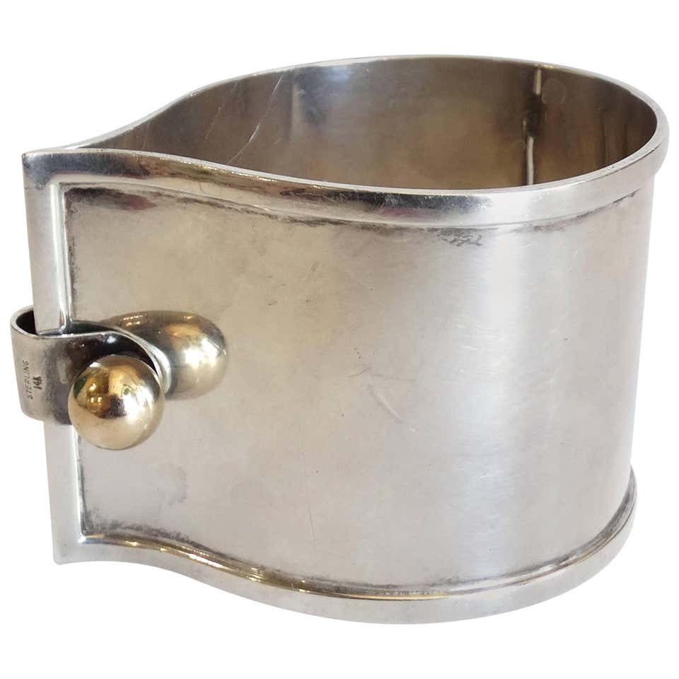 Exquisite 1960s Karbra Modernism Sterling Silver Cuff at 1stDibs