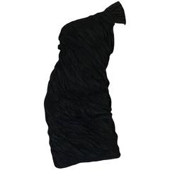 1980s Antony Price Unusual Ruched One Shoulder Dress 12