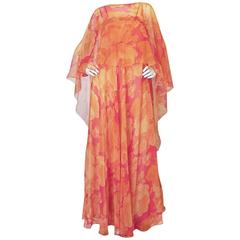 Mariano Fortuny Apricot Delphos Gown For Sale at 1stdibs
