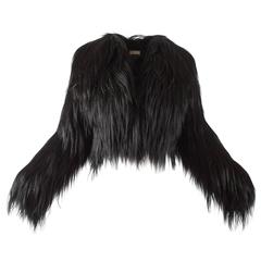 Alaia black goat hair jacket 12