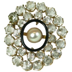 Edwardian Crystal Paste and Gold Brooch