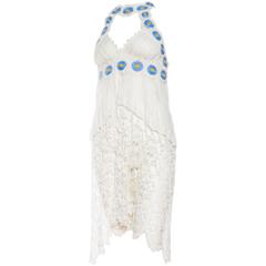 Sheer Cotton and Antique Lace Dress 12