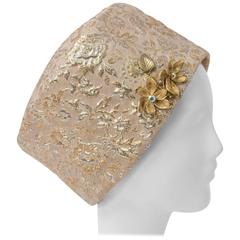 60s Brocade Structured Turban 6